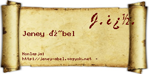 Jeney Ábel névjegykártya