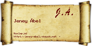 Jeney Ábel névjegykártya