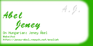 abel jeney business card